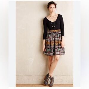 Anthropologie Maeve Vibrant Patterned Dress